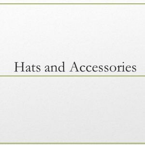 Belts, Hats and Accessories